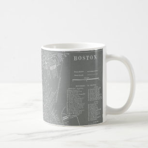 ボストン都市地図のスケッチ コーヒーマグカップ