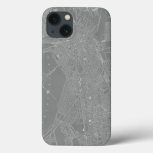 ボストン都市地図のスケッチ iPhone 13ケース
