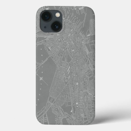 ボストン都市地図のスケッチ Case-Mate iPhoneケース (裏面)
