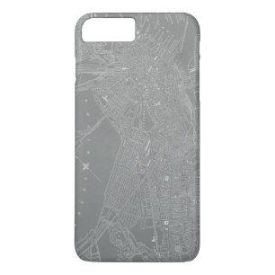 ボストン都市地図のスケッチ iPhone 8 PLUS/7 PLUSケース