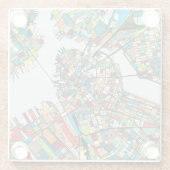 ボストン都市米国 ガラスコースター (裏面)