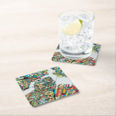 ボストン都市米国 スクエアペーパーコースター (インサイチュ)