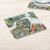 ボストン都市米国 スクエアペーパーコースター (アングル)