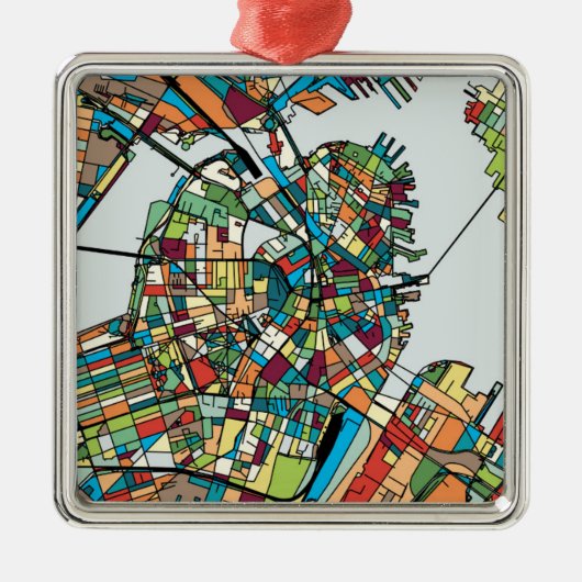 ボストン都市米国 メタルオーナメント (正面)