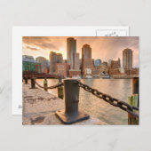 ボストン金融街のスカイライン ポストカード (正面/裏面)