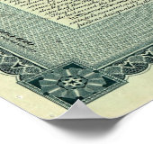 ボストン高架鉄道株式証書 ポスター (角)