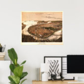 ボストン1877年再現リトグラフ ポスター (ホームオフィス)