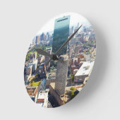 ボストン2の空中写真 ラウンド壁時計 (傾斜)