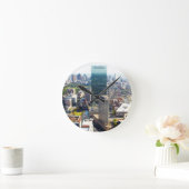 ボストン2の空中写真 ラウンド壁時計 (ホーム)