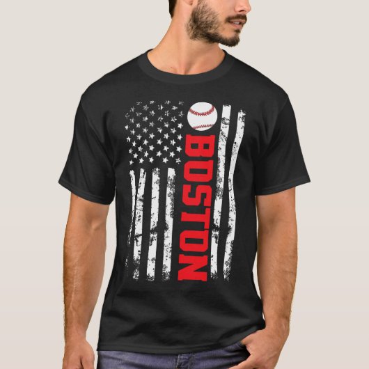 ボストン アメリカ国旗  Tシャツ (正面)