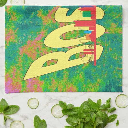 ボストン キッチンタオル (折り畳み)