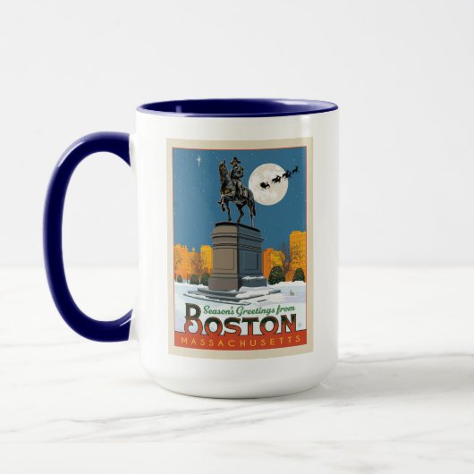 ボストン・コモンからのシーズンのご挨拶！ マグカップ (左)