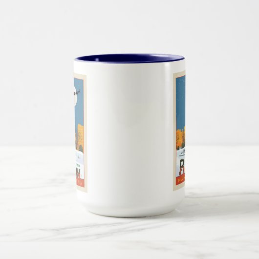 ボストン・コモンからのシーズンのご挨拶! マグカップ (中央)