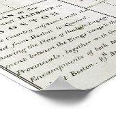 ボストン – コンコードの地図， 1775 ポスター (角)