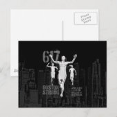 ボストン・シティ・ストロングがブラック・デコールで記憶 ポストカード (正面/裏面)