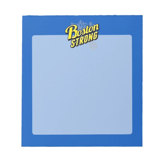 ボストン・シティ・ストロングがブルーで記憶 ノートパッド (正面)