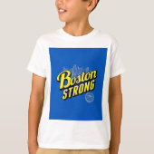 ボストン・シティ・ストロングがブルーで記憶 Tシャツ (正面)