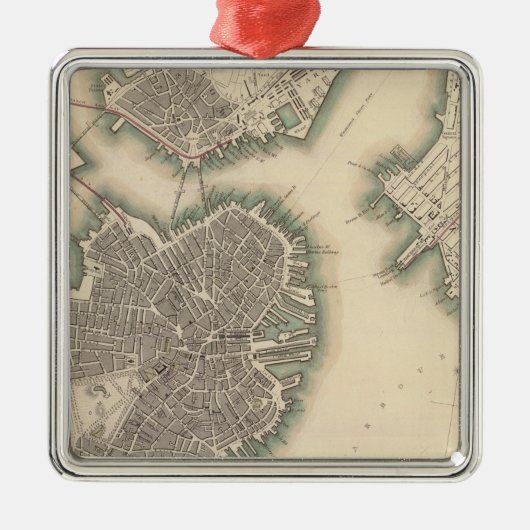 ボストン、シャールスタウン、ロクスベリー メタルオーナメント (正面)