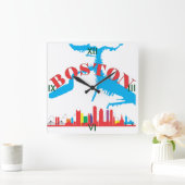 ボストン スクエア壁時計 (ホーム)