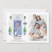 ボストン・テリアーのフロントドア引っ越しのお知らせ 招待状 (正面)