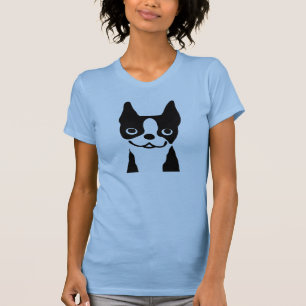 ボストン·テリアー かわいい漫画の犬 Tシャツ