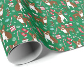 ボストン·テリアー·ドッグ·リバー·ボストン·クリスマス ラッピングペーパー (ロールコーナー)