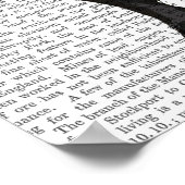 ボストン・テリア赤いネクタイと口ひげ ポスター (角)