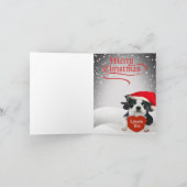 ボストン・テリア・サンタ・ポーズ・カード シーズンカード (内部)