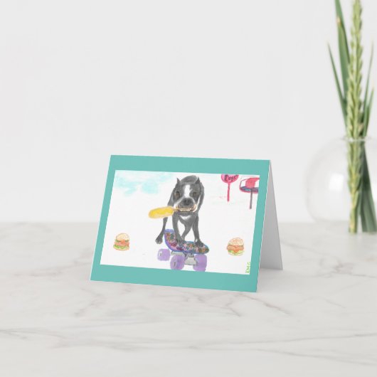 ボストン・テリア・スイート・ドリーム サンキューカード (正面)