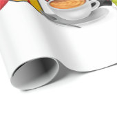 ボストン・テリア・ドッグ・クリスマスがギフト・コーヒー・ライト ラッピングペーパー (ロールコーナー)