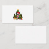 ボストン・テリア・ドッグ・クリスマスがギフト・コーヒー・ライト 名刺 (正面/裏面)