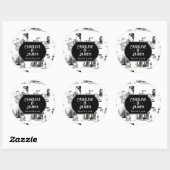 ボストン トワール 結婚式 パーソナライズ 3" スティッカー ラウンドシール (シート)