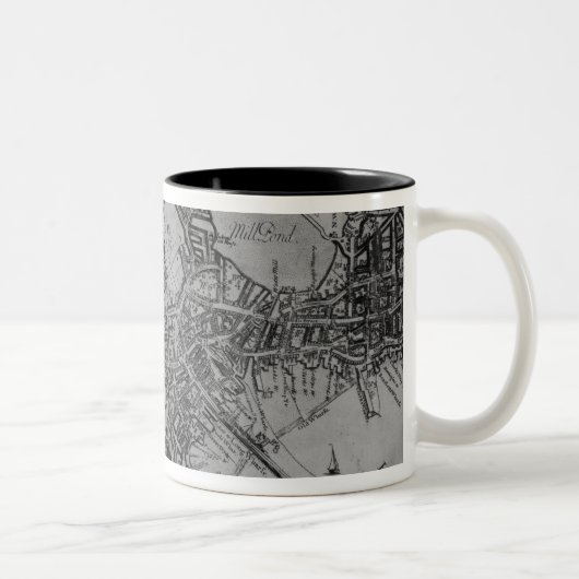 ボストン、ニューイングランド1739年の計画 ツートーンマグカップ (右)