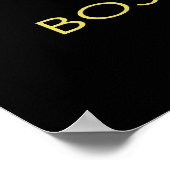 ボストン – パノラマビュー（夜） ポスター (角)