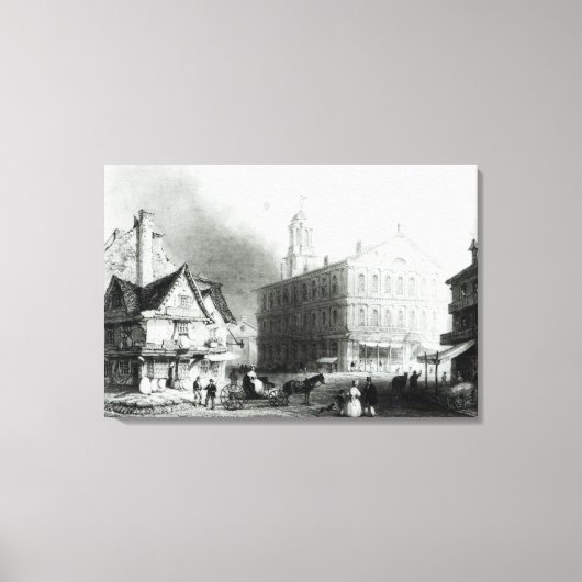 ボストン・ファヌーイエル・ホール キャンバスプリント (正面)