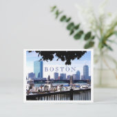 ボストン – ボート、大枝と橋 ポストカード (スタンド正面)
