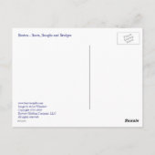 ボストン – ボート、大枝と橋 ポストカード (裏面)