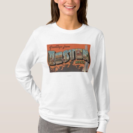 ボストン、マサチューセッツ大文字シーン Tシャツ (正面)