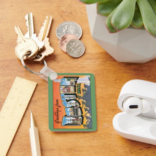 ボストン・マサチューセッツ州からのヴィンテージ旅行の挨拶 キーホルダー (デスク)