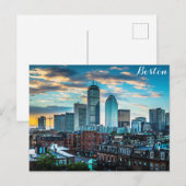 ボストン・マサチューセッツ州スカイラインの旅行写真 ポストカード (正面/裏面)