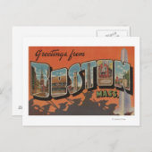 ボストン,マサチューセッツ州ラージレターのシーン ポストカード (正面/裏面)