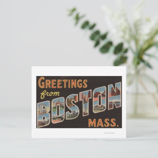ボストン,マサチューセッツ州ラージレターシーン3 ポストカード (スタンド正面)