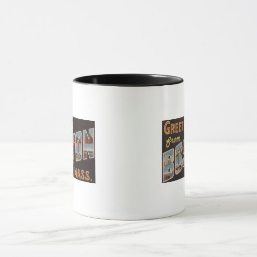 ボストン,マサチューセッツ州ラージレターシーン3 マグカップ (中央)
