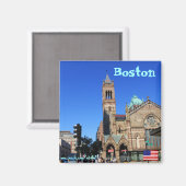 ボストン・マサチューセッツ州写真磁石 マグネット (正面/裏面)