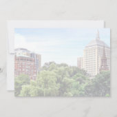 ボストン マサチューセッツ州 - ボストン公共庭園からの眺め 招待状 (裏面)