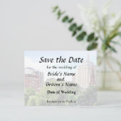 ボストン マサチューセッツ州 - ボストン公共庭園からの眺め 案内ポストカード (スタンド正面)