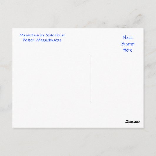 ボストン(マサチューセッツ州)マサチューセッツ州のボストンの日落のスカイライン ポストカード ポストカード (裏面)