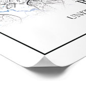 ボストン・マサチューセッツ州(USA)旅行シティーの地図 ポスター (角)