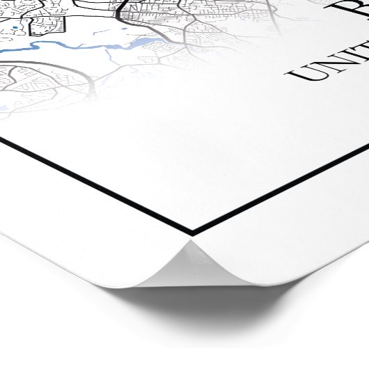 ボストン・マサチューセッツ州(USA)旅行シティーの地図 ポスター (角)