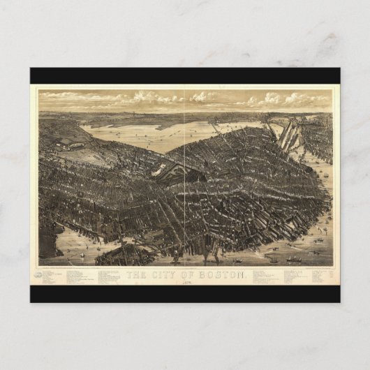 ボストン・マサチューセッツ市(1879年) ポストカード (正面)